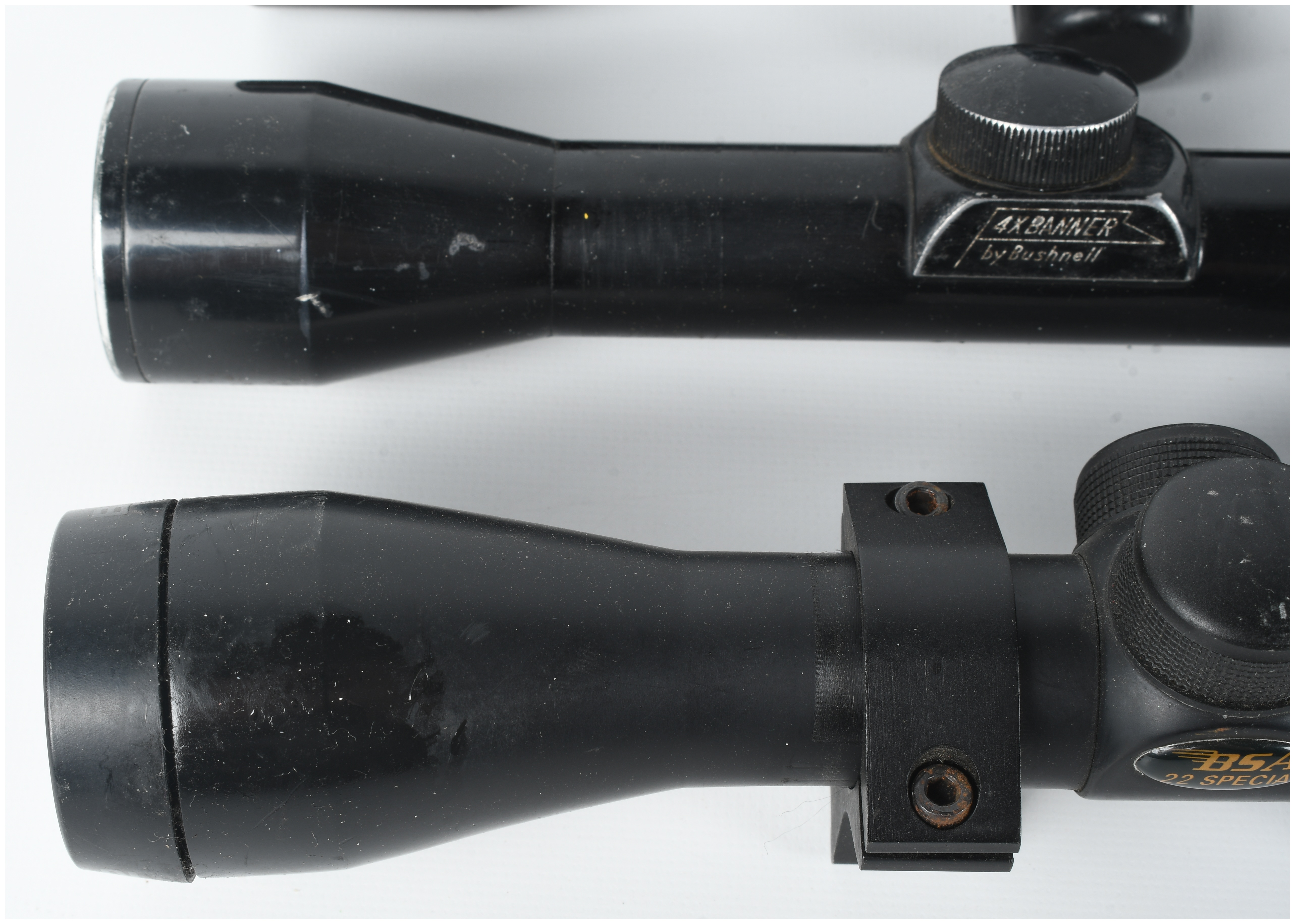 A Trio of Rifle Scopes Including CenterPoint, Bushnell, and BSA Models