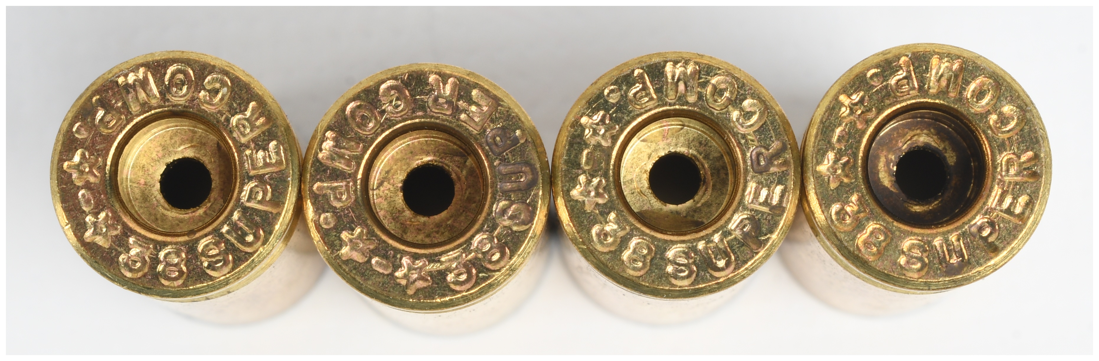 A Collection of 100 Starline .38 Super Comp Auto Brass Cartridge Casings