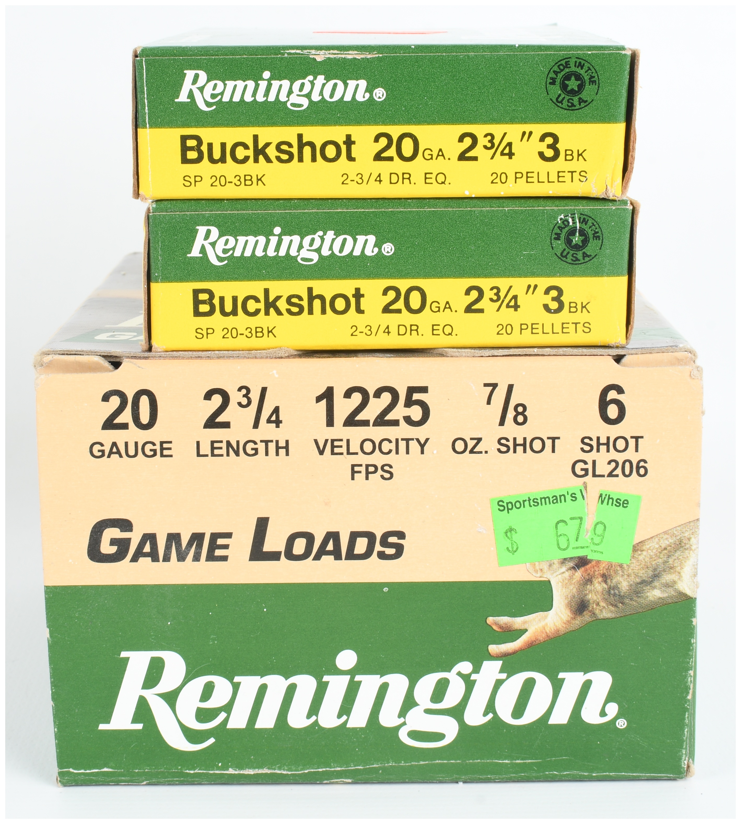 A Lot of 35 Remington Game Loads and Express Buckshot 20 Gauge Ammunition