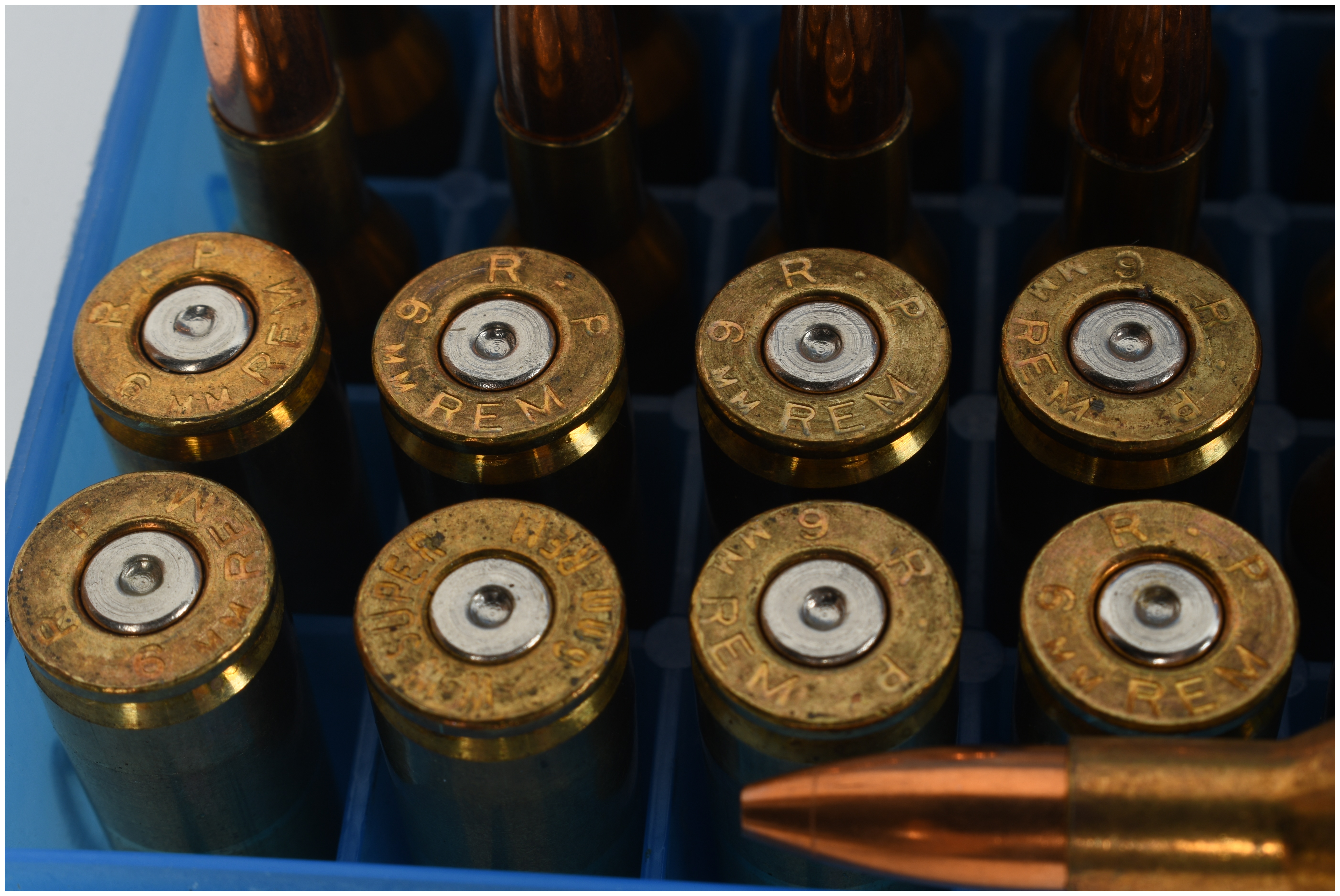 A Lot of 83 Cartridges and 14 Empty Casings of Remington and Winchester 6mm Remington Ammunition