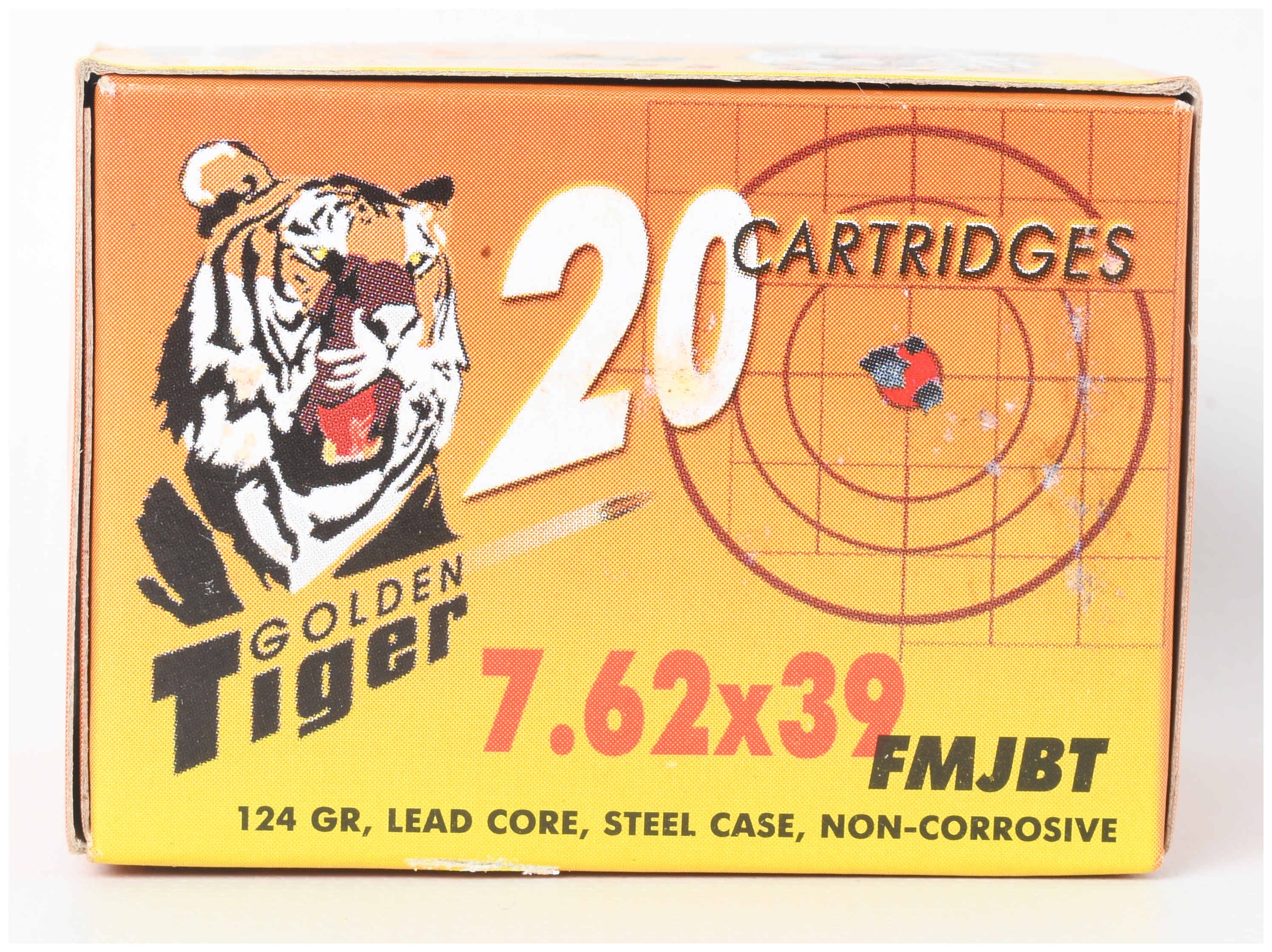 A Lot of 100 Rounds of Golden Tiger FMJBT Ammunition 7.62x39mm
