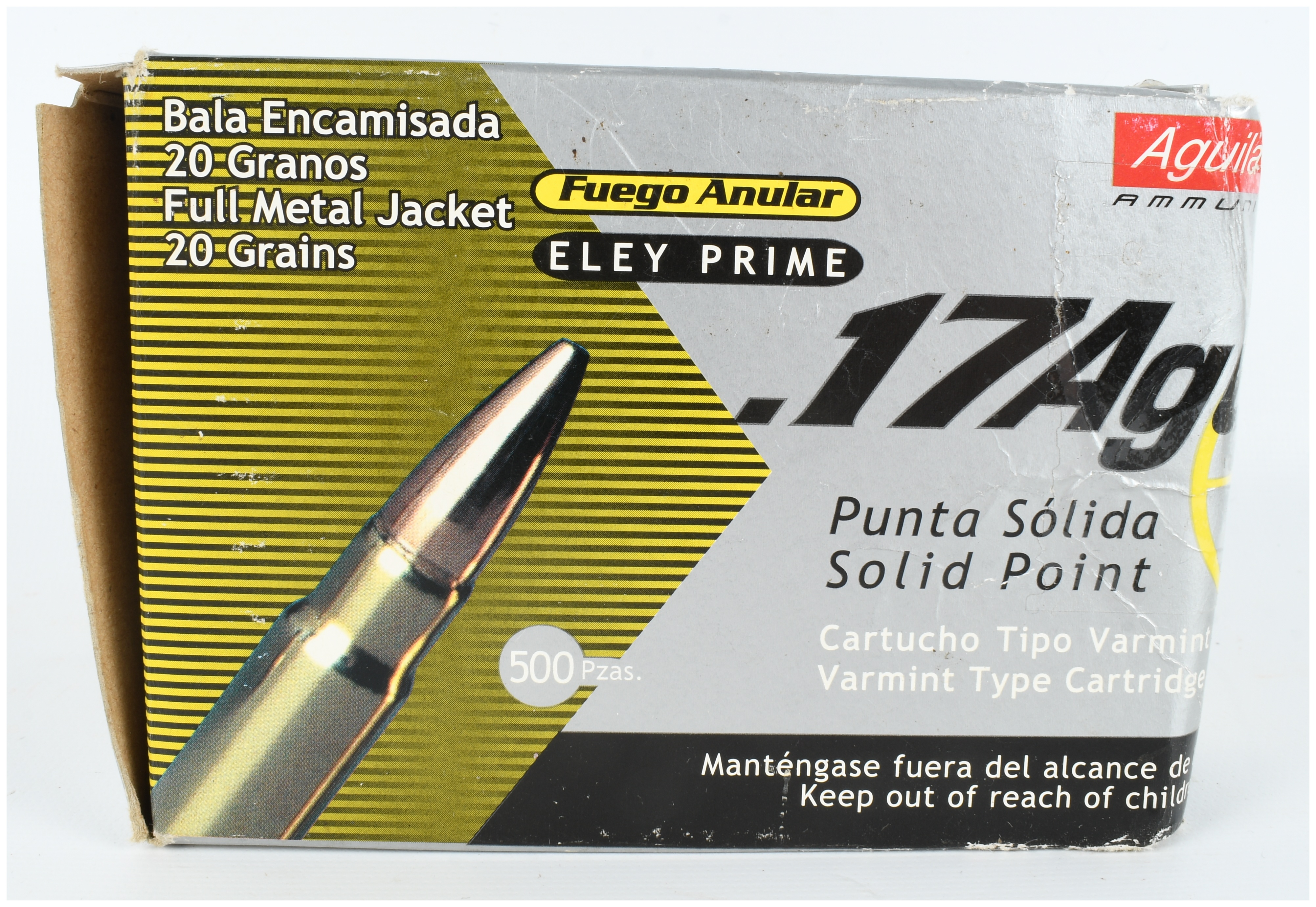 A Lot of 350 Aguila Ammunition .17 Aguila 20 Grain Jacketed Solid Point Rimfire Cartridges