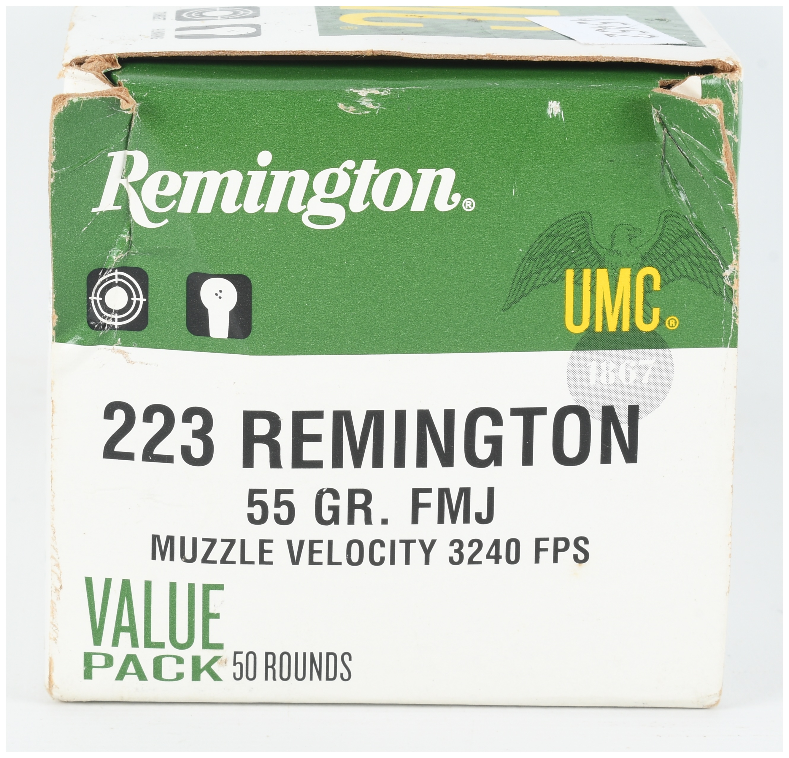 A Lot of 50 Remington UMC Centerfire Rifle Ammunition .223 Remington with 55 Grain FMJ Bullets