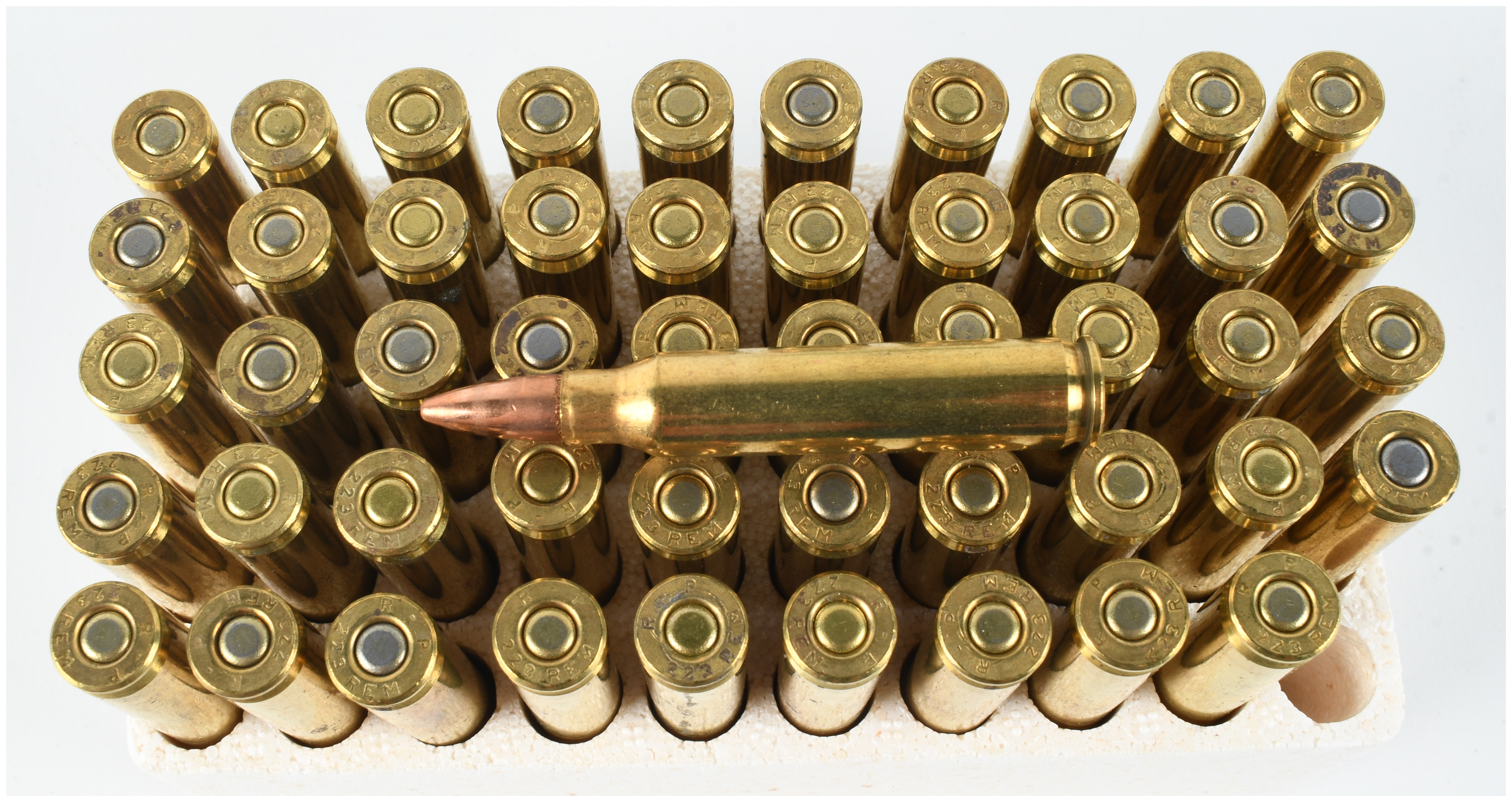 A Lot of 50 Remington UMC Centerfire Rifle Ammunition .223 Remington with 55 Grain FMJ Bullets
