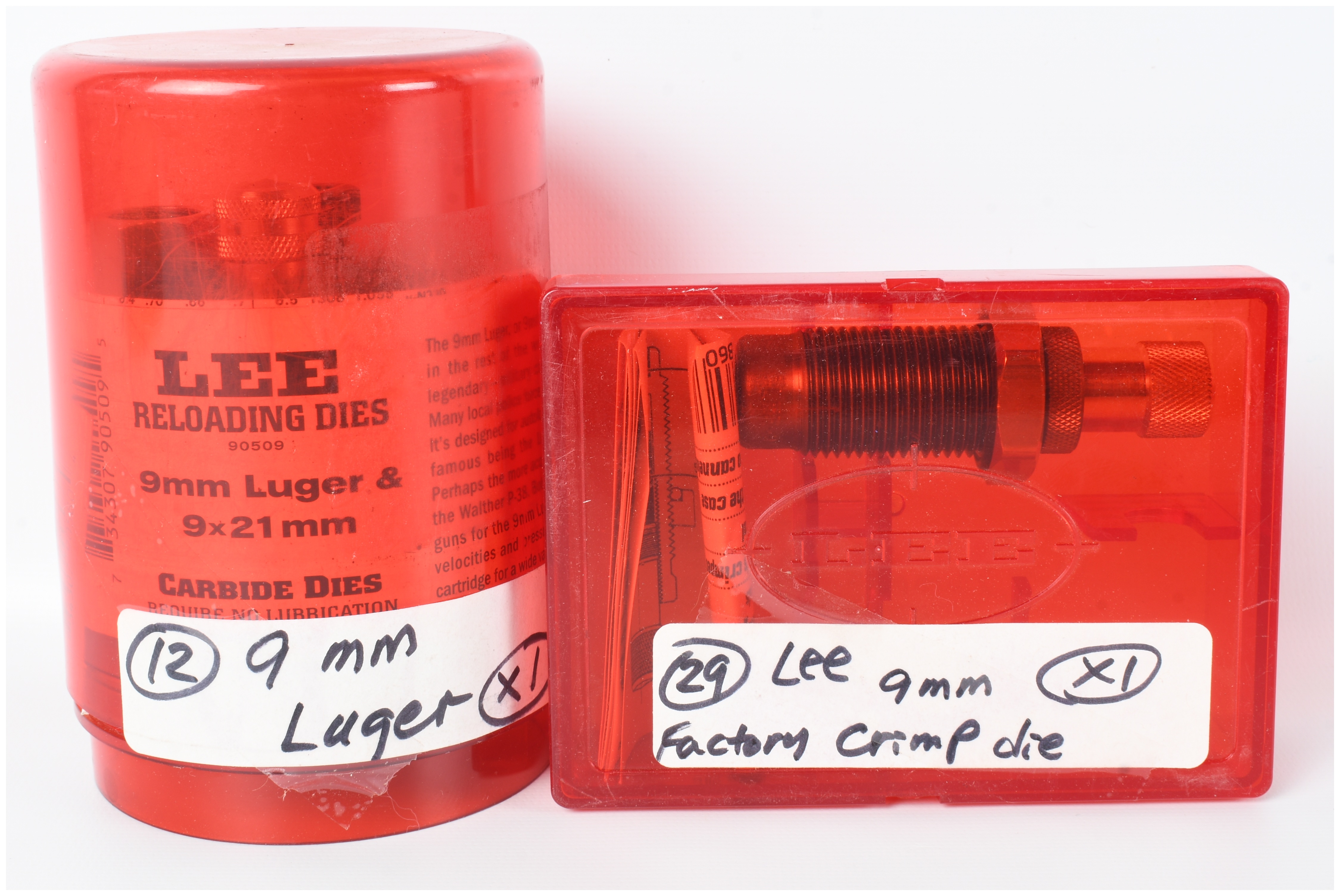 Two Lee Precision 9mm Die Sets
