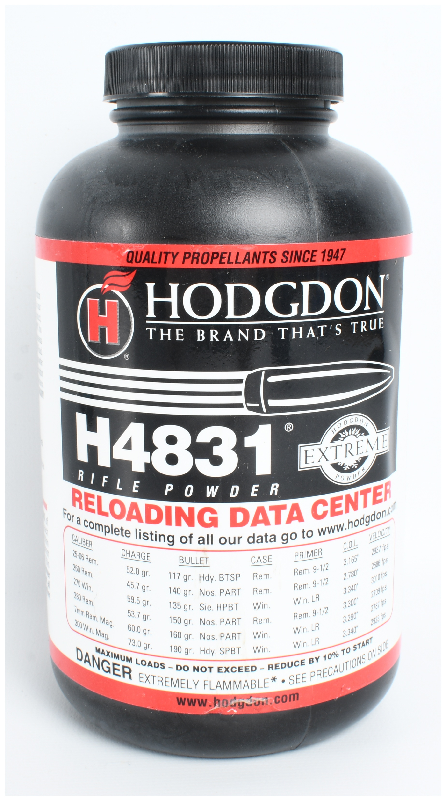 Hodgdon H4831 Extreme Smokeless Rifle Powder, 1 lb