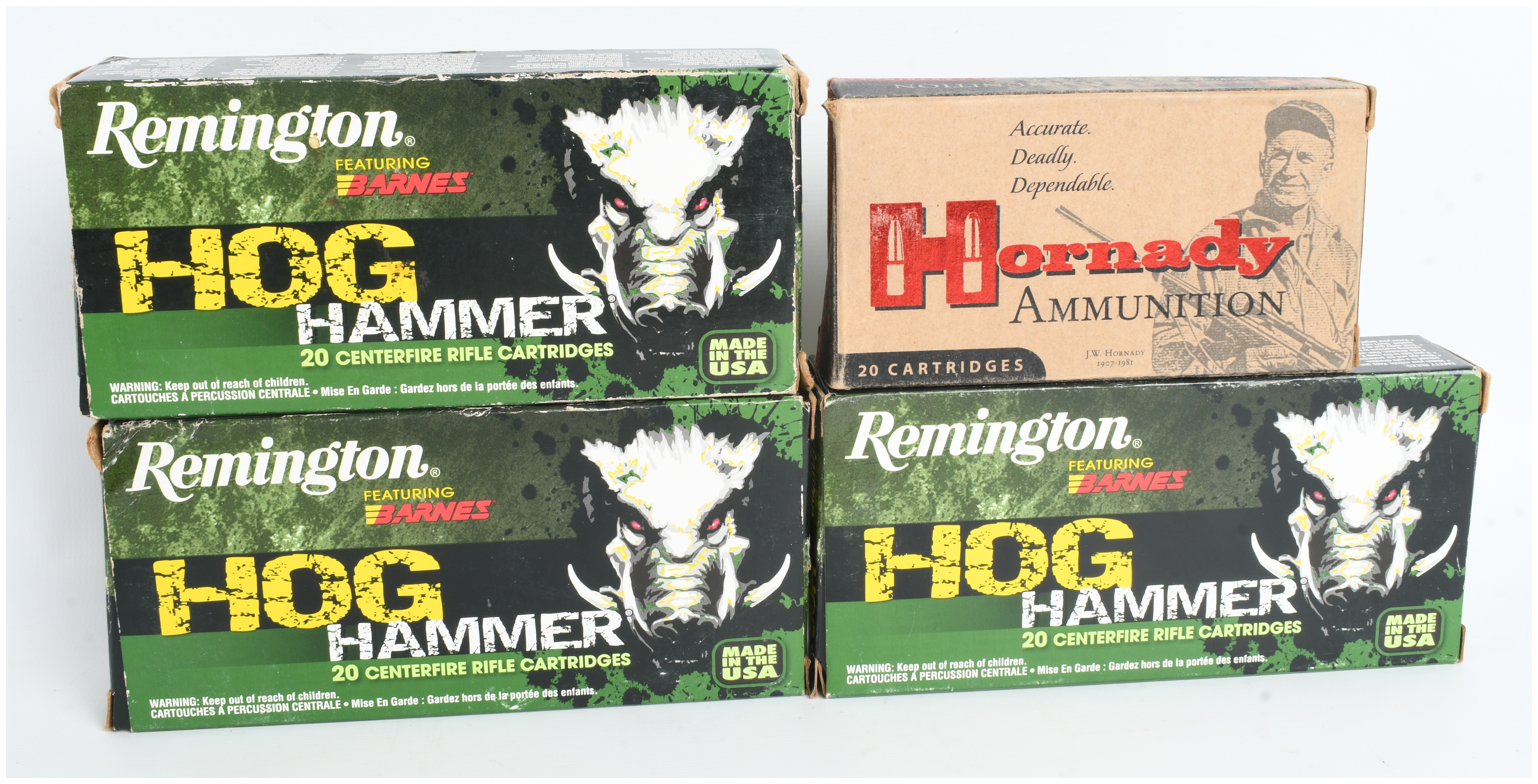 A Lot of 67 Rounds of Remington and Hornady Centerfire Rifle Ammunition .300 AAC Blackout and .204 Ruger