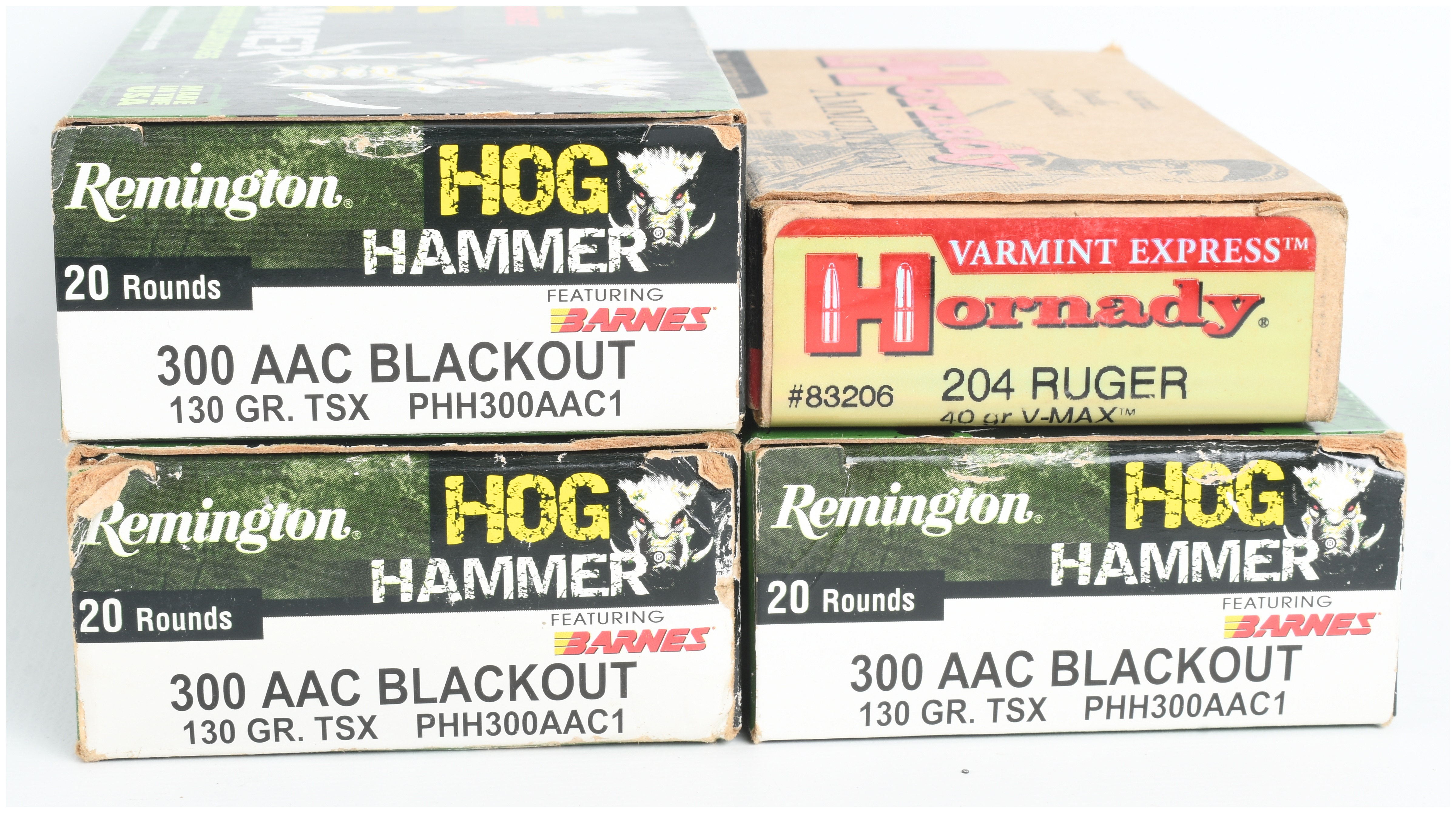 A Lot of 67 Rounds of Remington and Hornady Centerfire Rifle Ammunition .300 AAC Blackout and .204 Ruger
