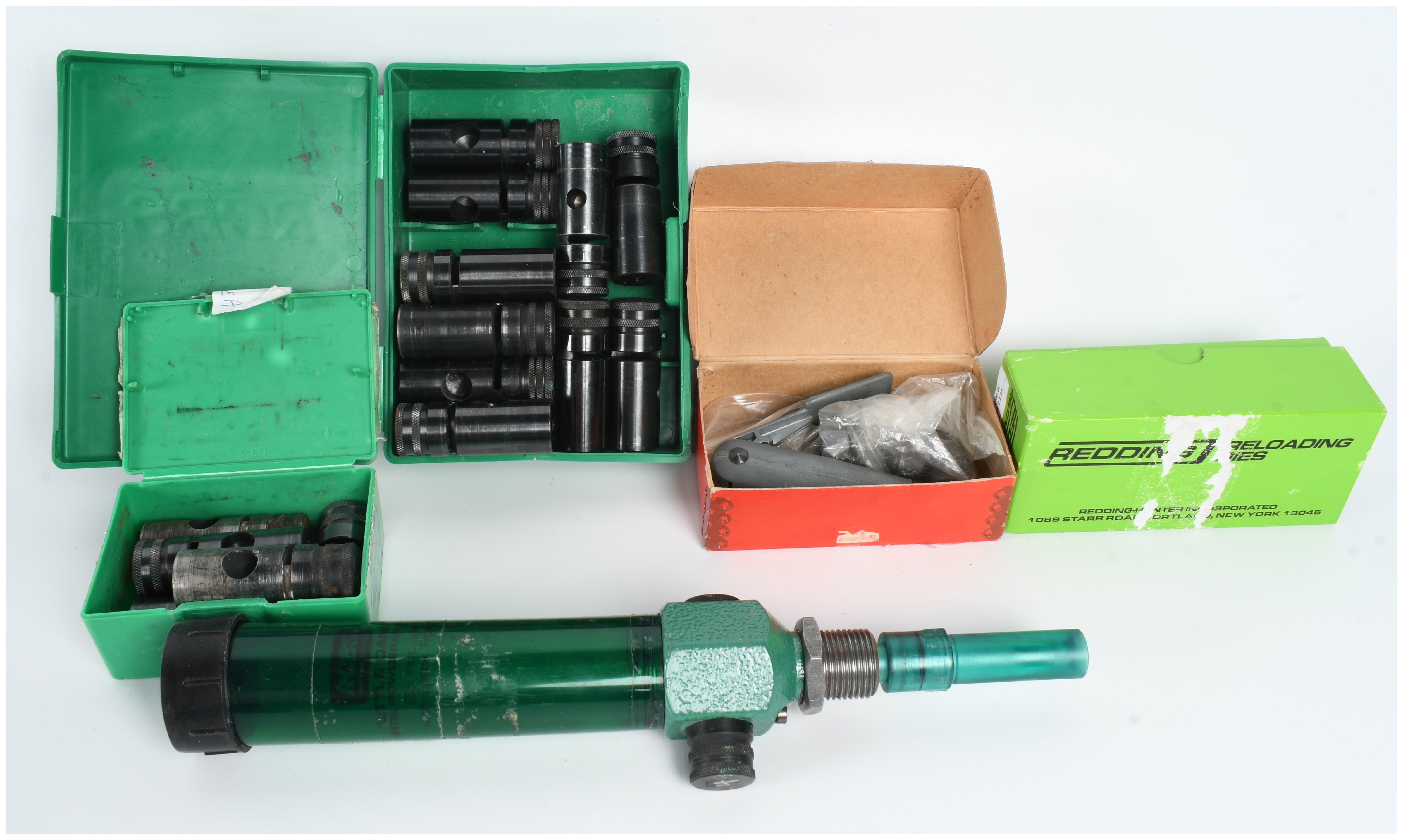 A Collection of 5 Reloading Tools including RCBS Little Dandy Powder Measure and Redding .30-06 Die