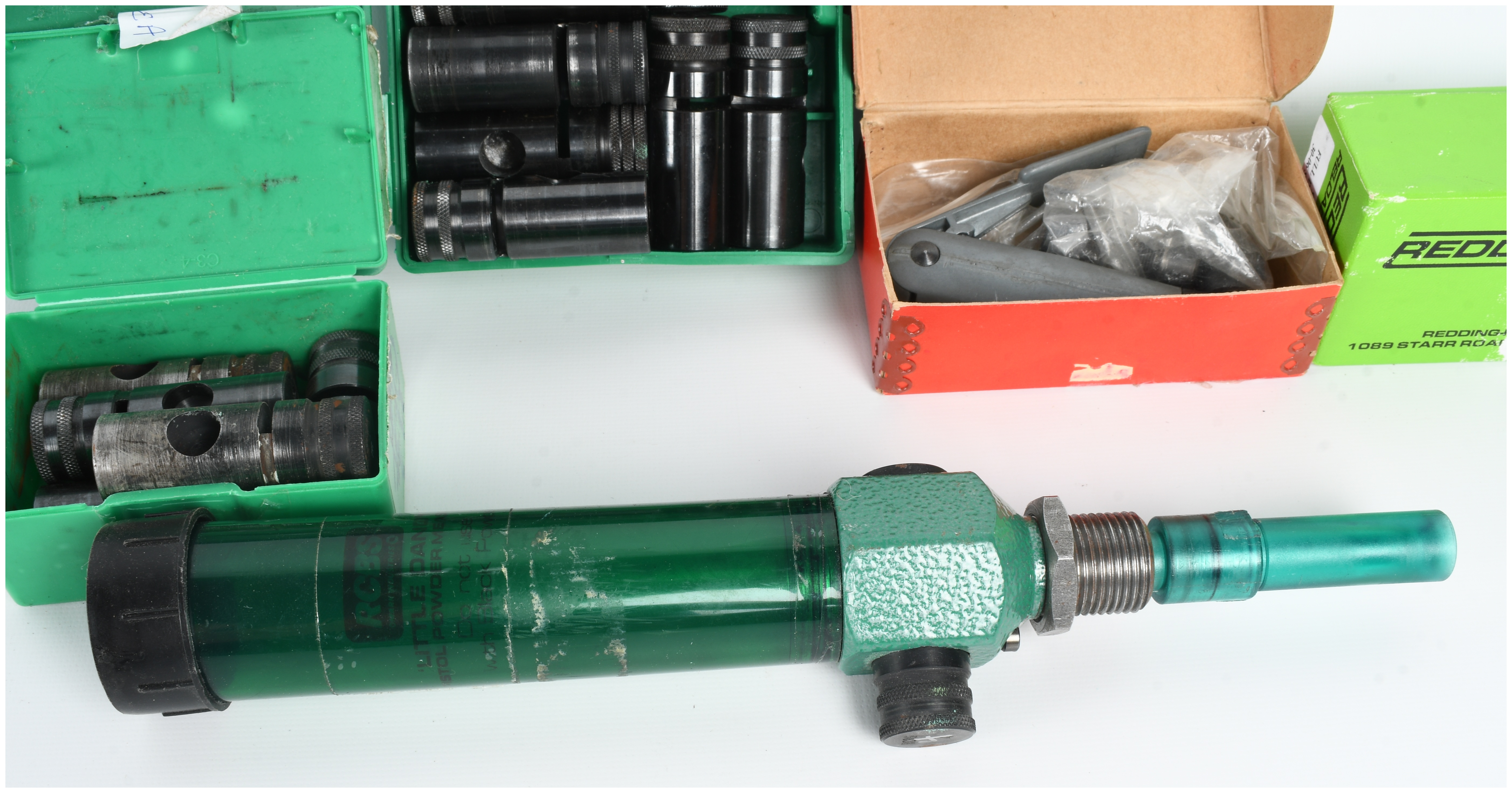 A Collection of 5 Reloading Tools including RCBS Little Dandy Powder Measure and Redding .30-06 Die