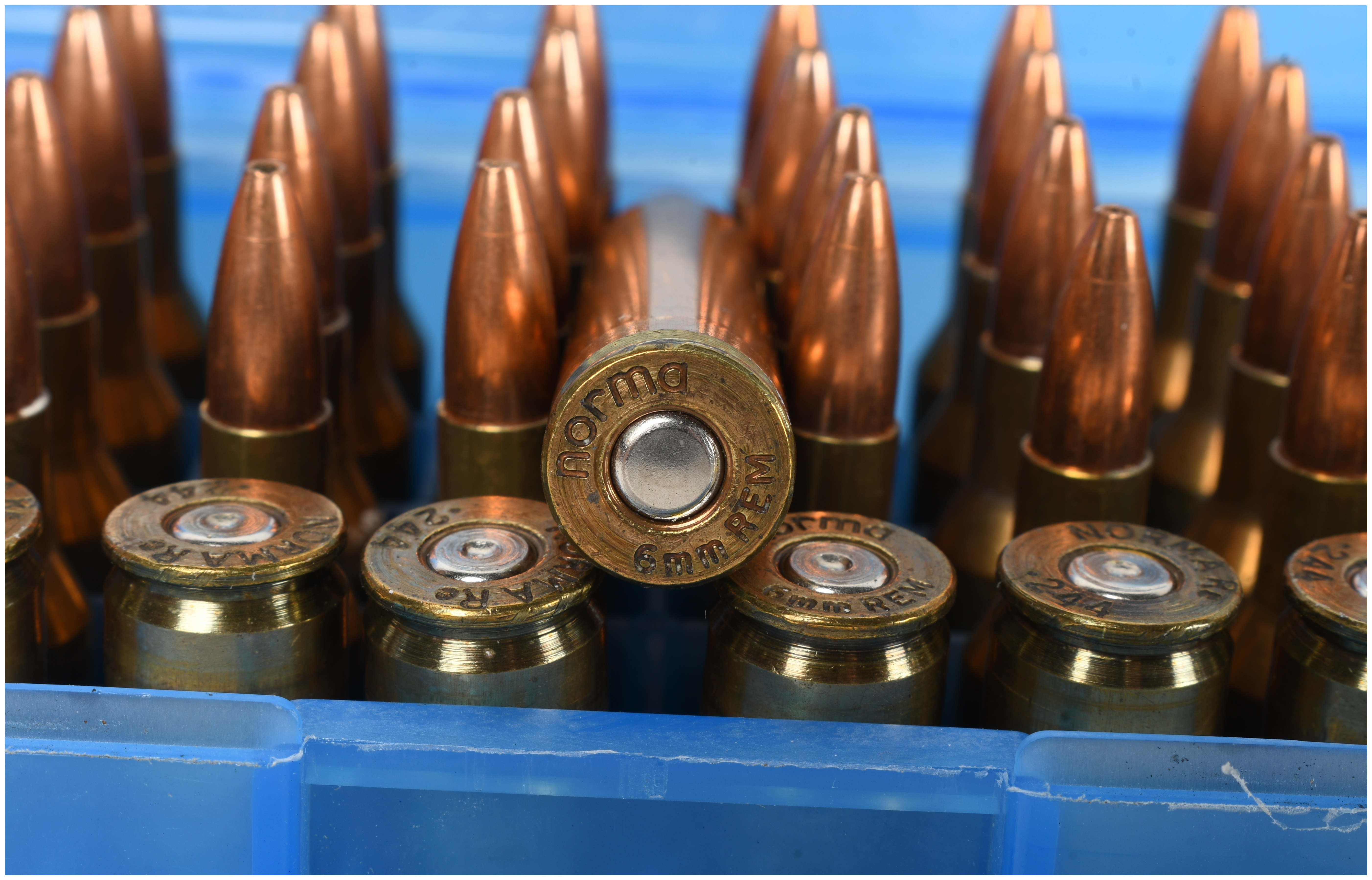 A Lot of 100 6mm Remington Cartridges and Casings