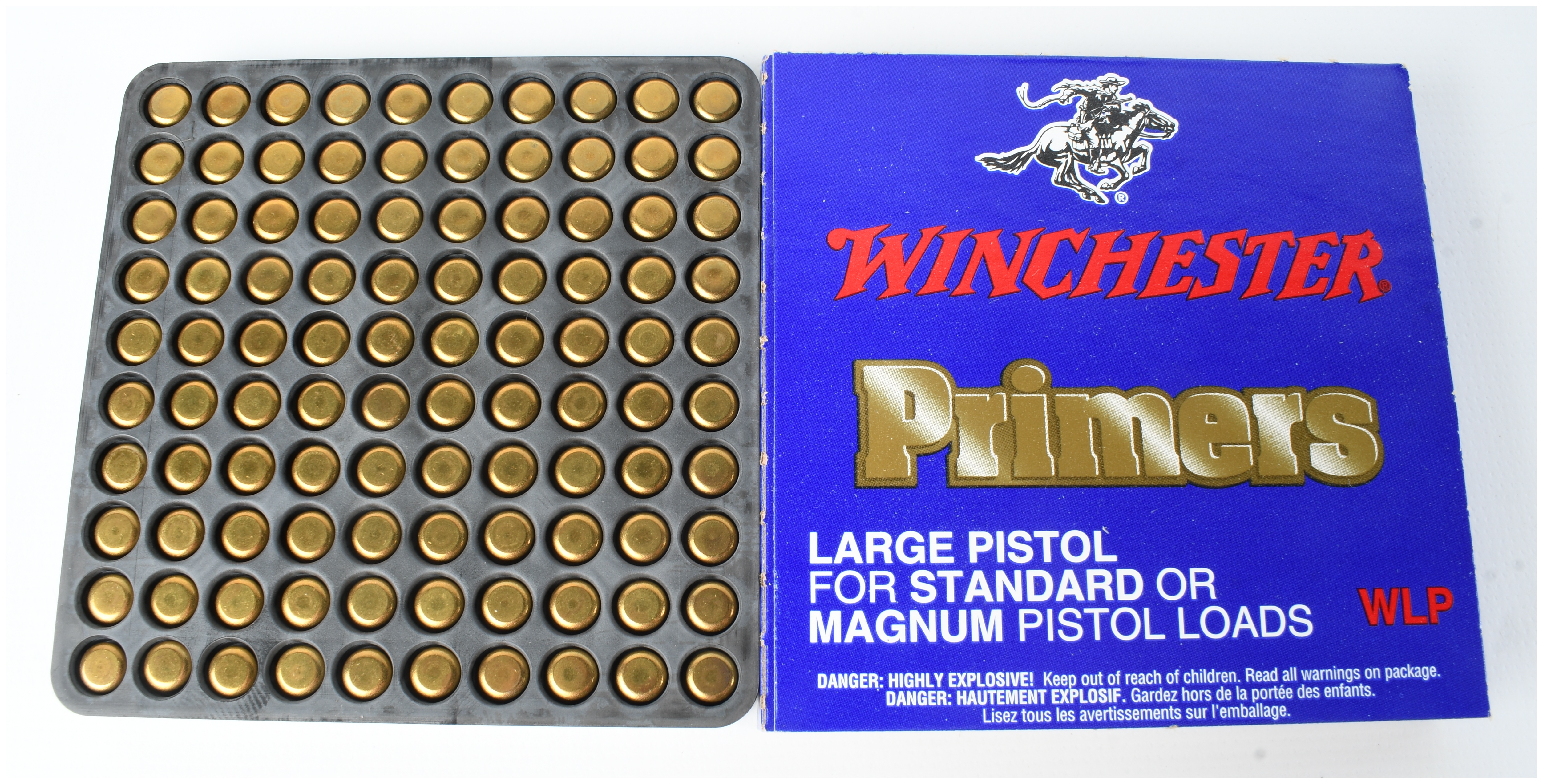 One Box of Winchester Large Pistol Primers No. WLP, 1,000 Count