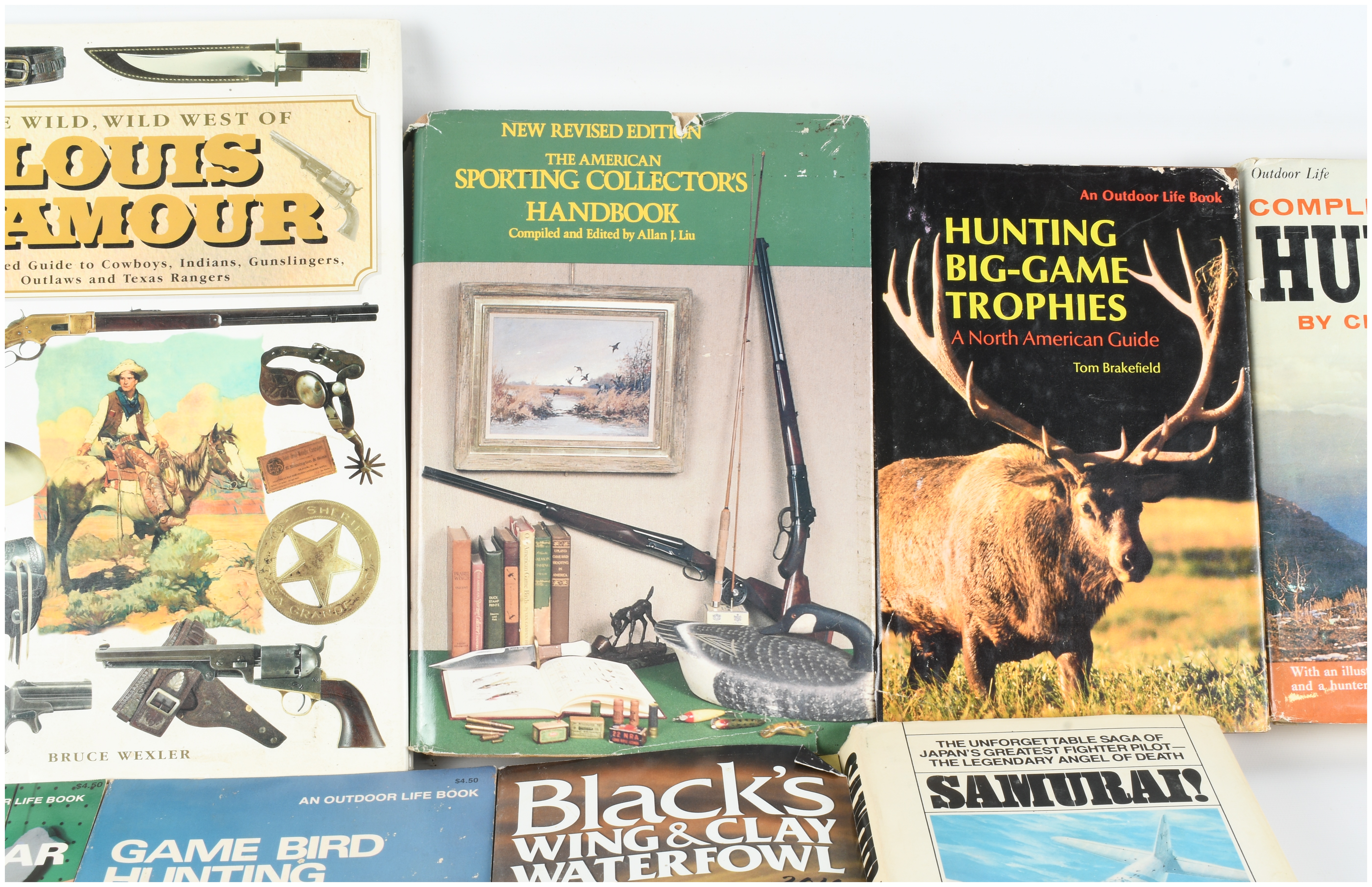 Collection of 9 Books on Hunting, the American West, and Military History
