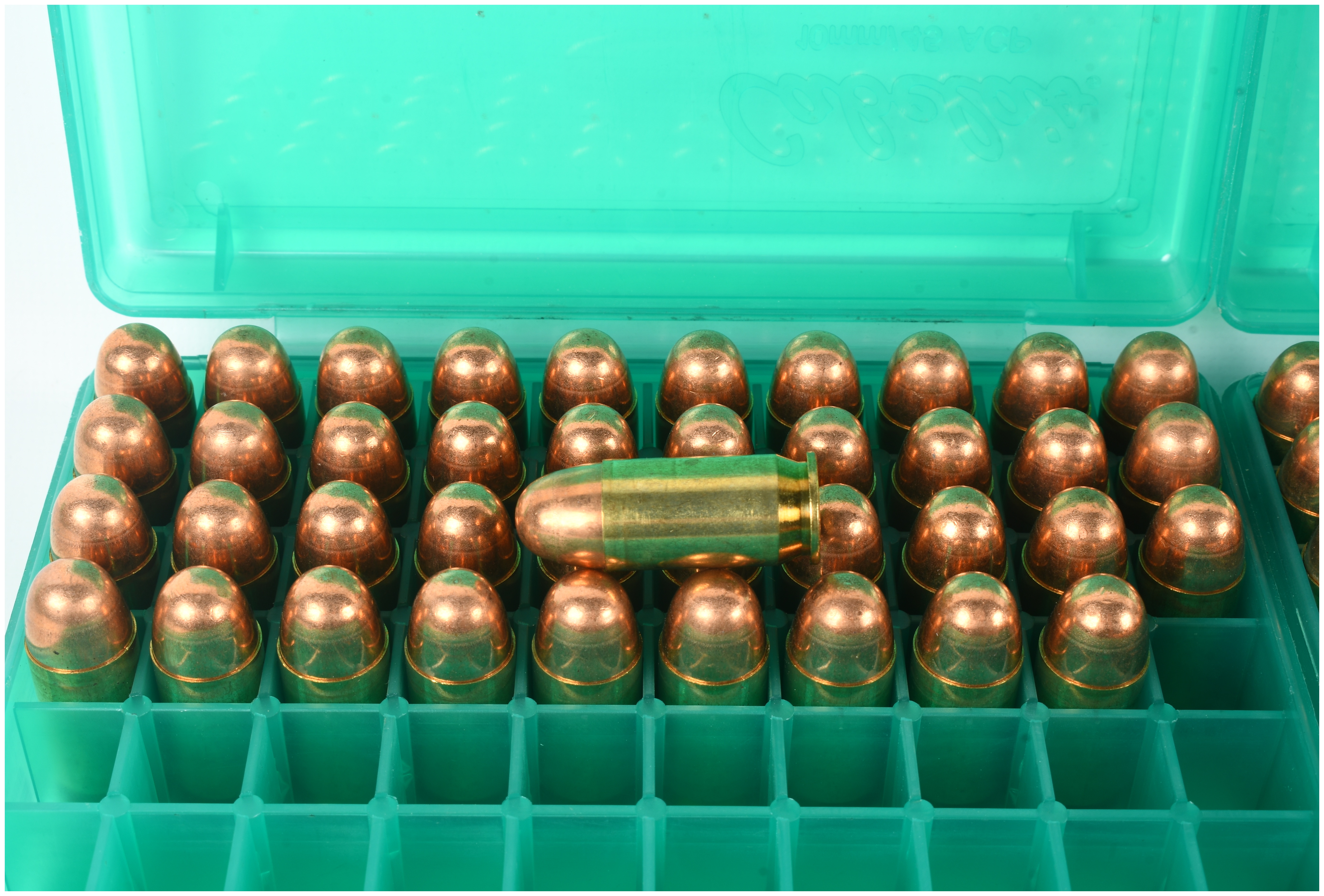 A Lot of 140 Rounds of Handgun Ammunition with Two Cabela's Storage Cases