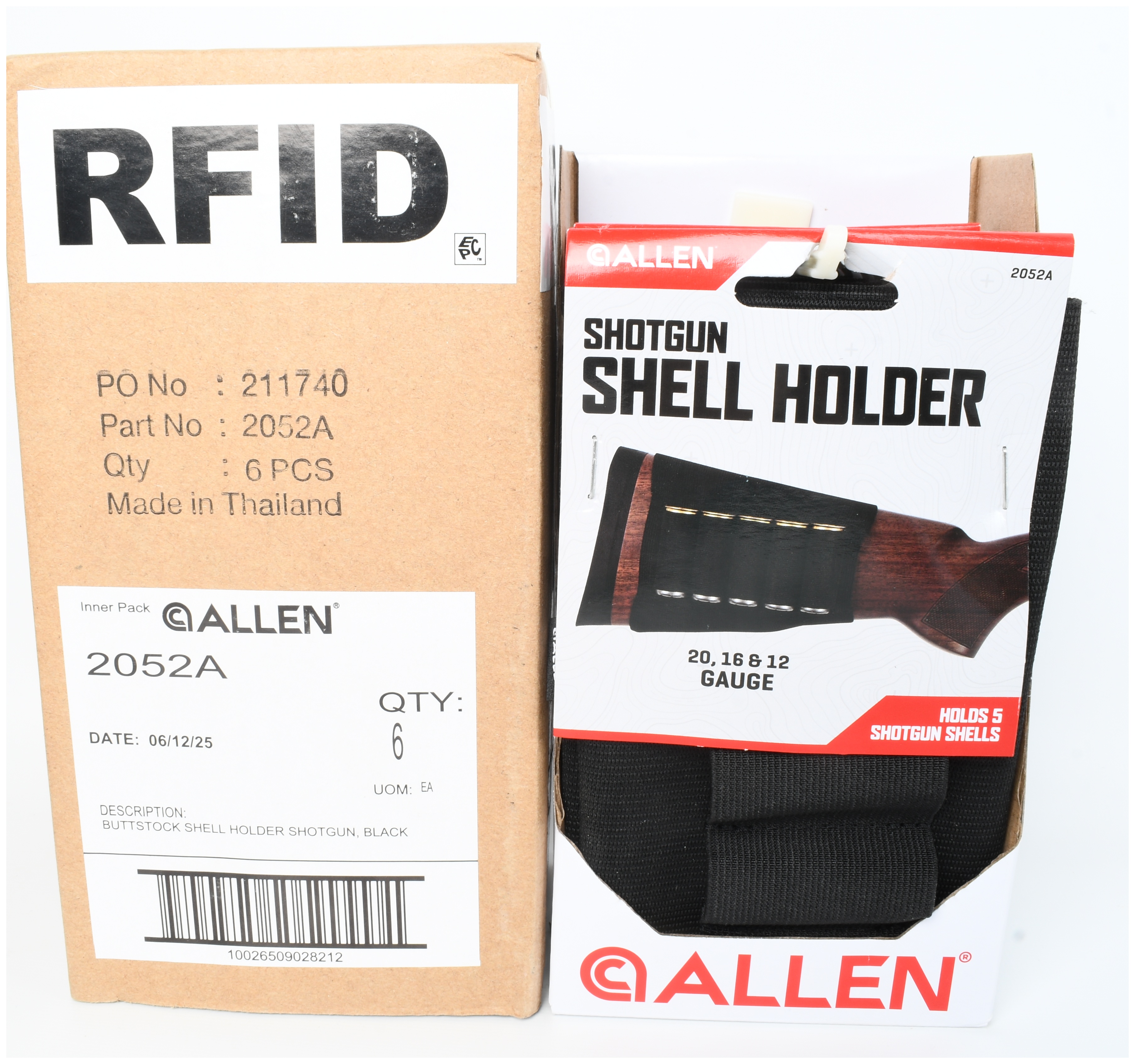 A Lot of 6 Allen Model 2052A Shotgun Shell Holders 12, 16, and 20 Gauge