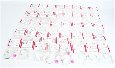 44 Wally Whale Saltwater Fishing Hooks and Halibut Leaders. This lot consists of 44 saltwater 