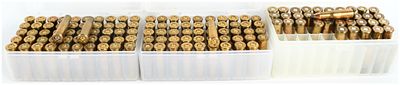 A Lot of 141 .25-20 Winchester Cartridges and Empty Brass Casings. This lot features a 