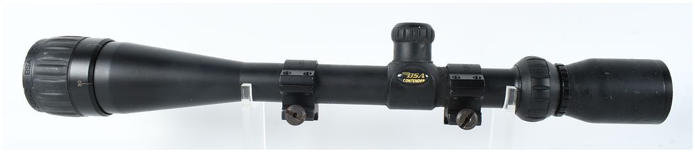 Lot 1051: BSA Contender 8-32x40 Variable Power Rifle Scope with Kwik-Site Rings