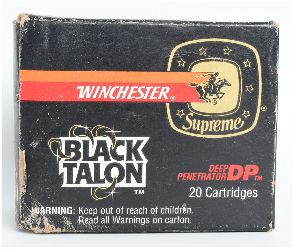 Lot 1060: A Lot of 20 Winchester Supreme Black Talon 10mm Automatic Ammunition