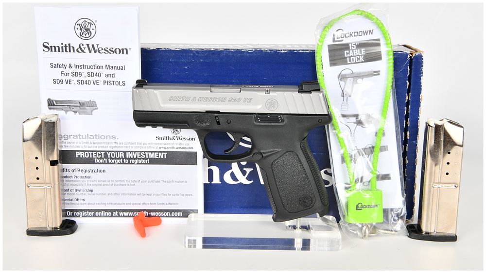 Lot 1065: Smith & Wesson SD9 VE Semi-Automatic Pistol 9mm with 4 Inch Barrel