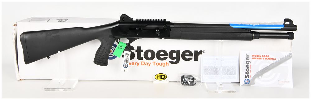 Lot 1074: Stoeger M3000 Semi-Automatic Tactical Shotgun 12 Gauge with 18.5 Inch Barrel