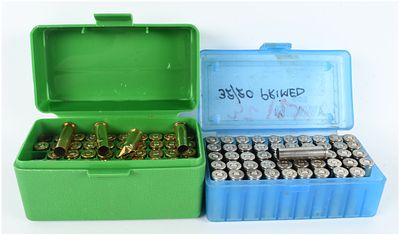 A Lot of 103 Pieces of .32-20 Winchester Primed Ammunition Casings. This lot comprises a 