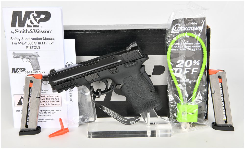 Lot 1113: Smith & Wesson M&P 380 Shield EZ M2.0 Semi-Automatic Pistol .380 Auto with 3.675 Inch Barrel