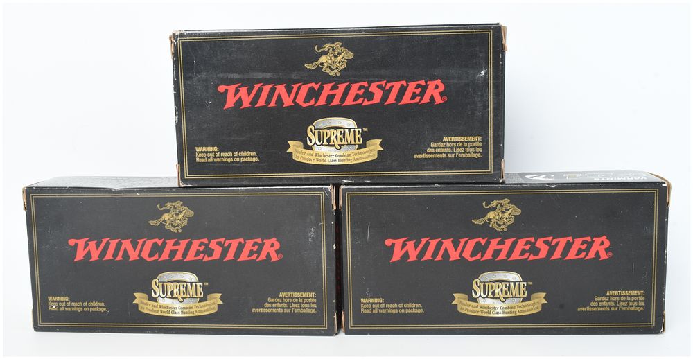 Lot 1126: A Lot of 60 Rounds of Winchester Supreme Ballistic Silvertip Rifle Ammunition .22-250 Remington