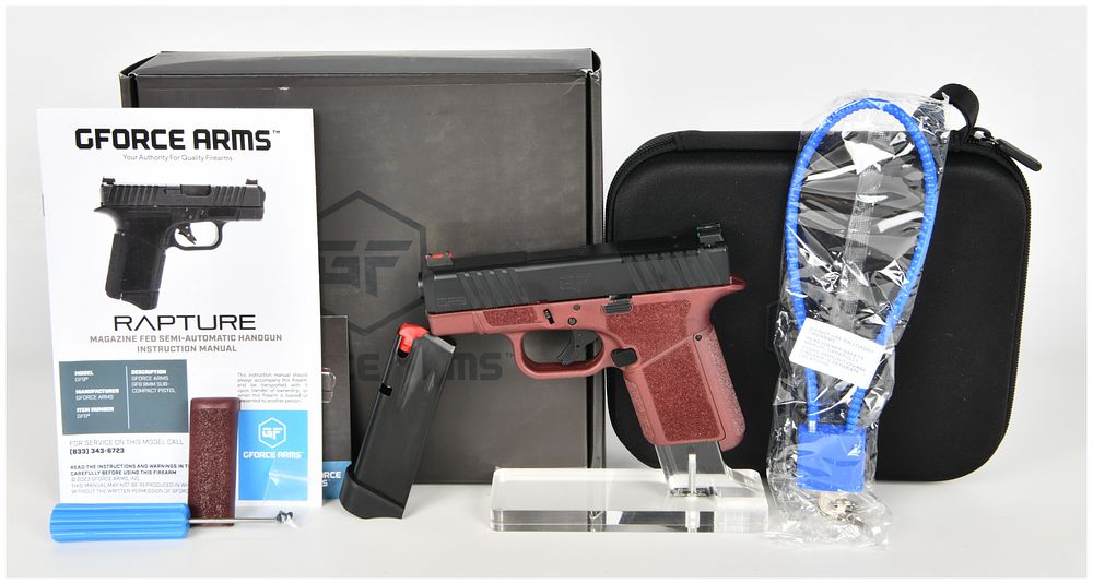 Lot 1155: GForce Arms GF9 Rapture Semi-Automatic Pistol 9mm with 3.25 Inch Barrel