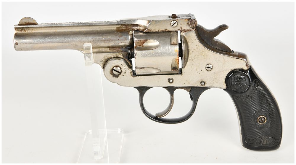 Lot 1167: Iver Johnson Safety Automatic Second Model Double Action Revolver .32 S&W with 3 Inch Barrel Antique