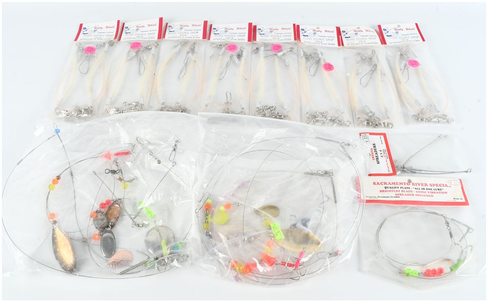 Lot 1184: A Collection of Twelve Vintage Saltwater Fishing Rigs and Tackle