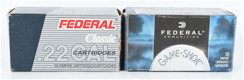 Lot 1234: Federal Classic and Game-Shok .22 Rimfire Ammunition Lot of 76
