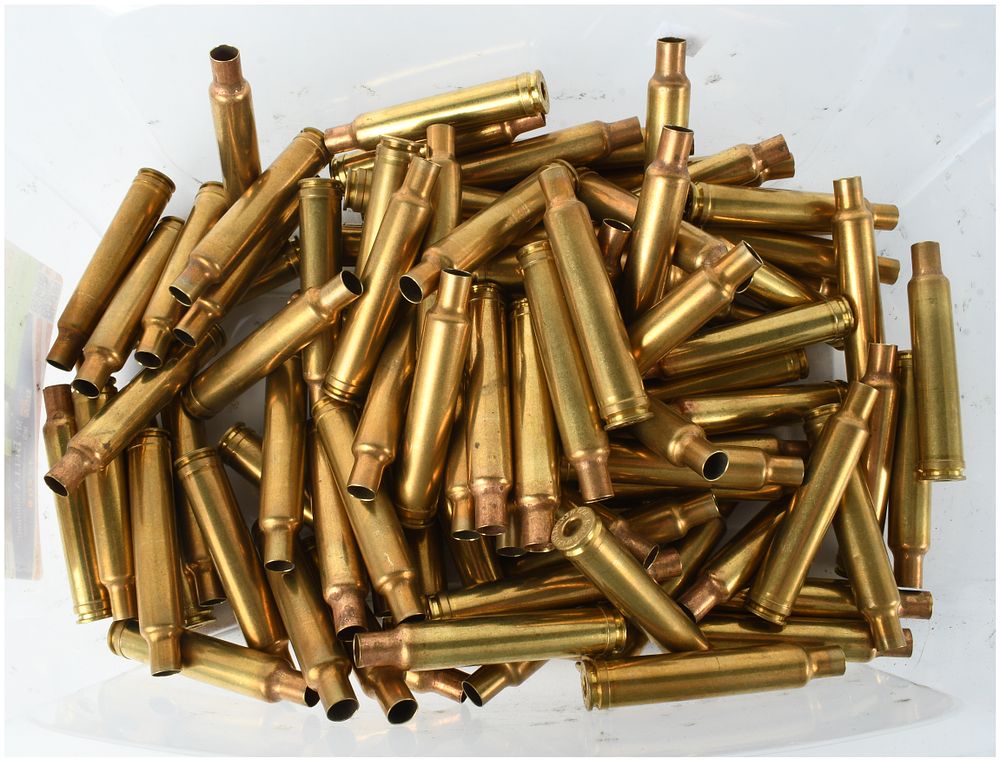 Lot 1237: A Collection of 100 .300 Weatherby Magnum Cleaned Brass Casings