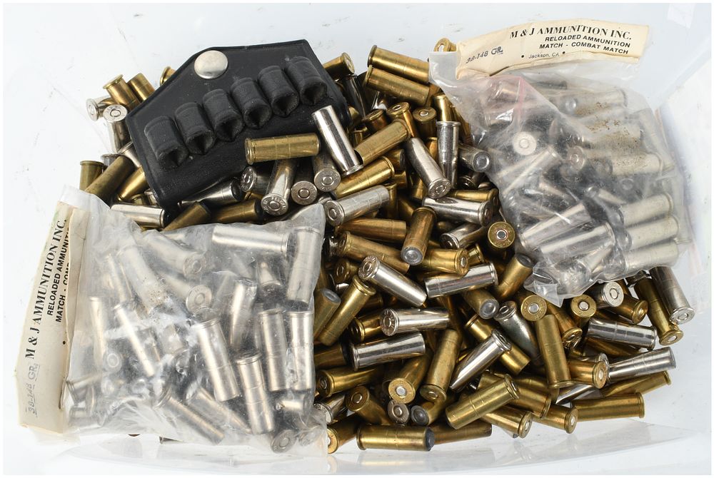 Lot 1312: A Lot of 370 .38 Special 148-Grain Wadcutter Reloaded Ammunition