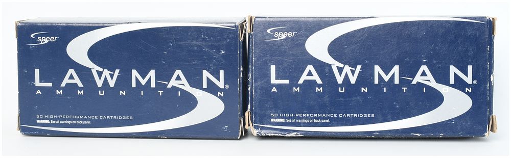 Lot 1372: A Lot of 90 Speer Lawman 9mm Luger 115 Grain TMJ Ammunition