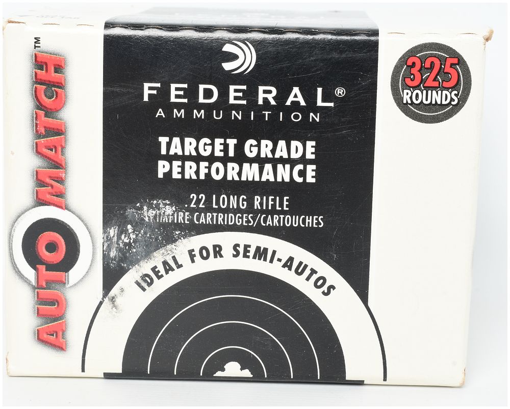 Lot 1390: Federal AutoMatch .22 Long Rifle Rimfire Ammunition 325 Rounds