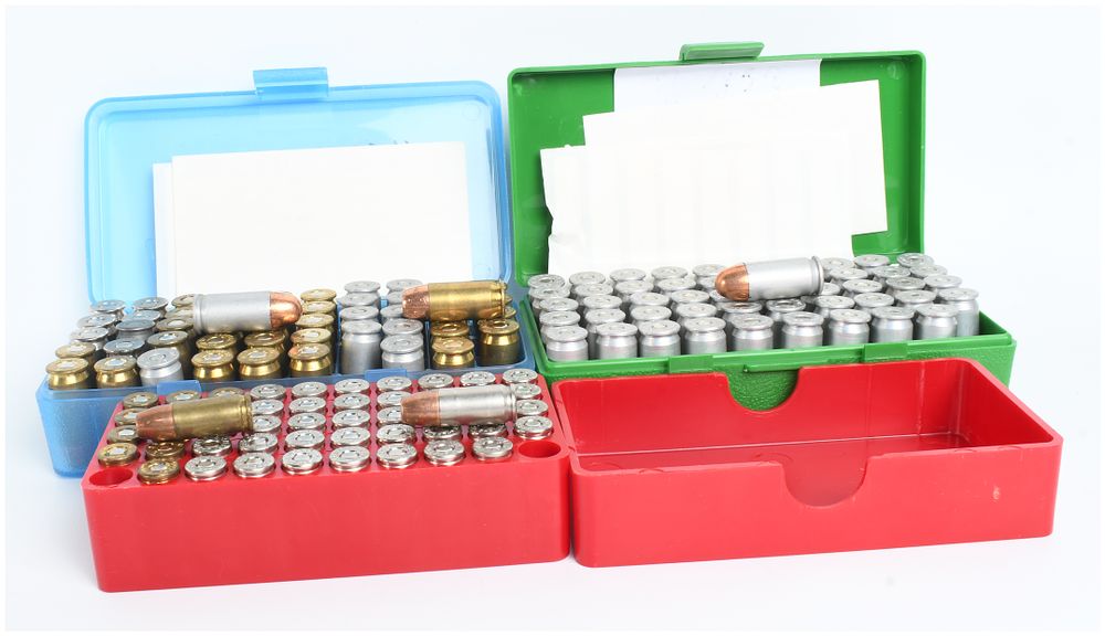Lot 1426: A Lot of 150 Rounds of Mixed .45 Auto and 9mm Luger Ammunition