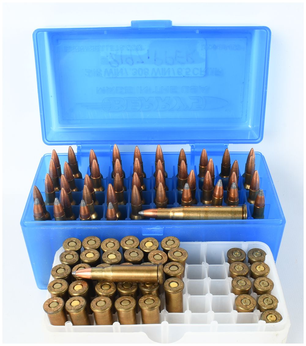 Lot 1438: A Lot of 83 Winchester and Remington .218 Bee and .219 Zipper Rounds and Casings