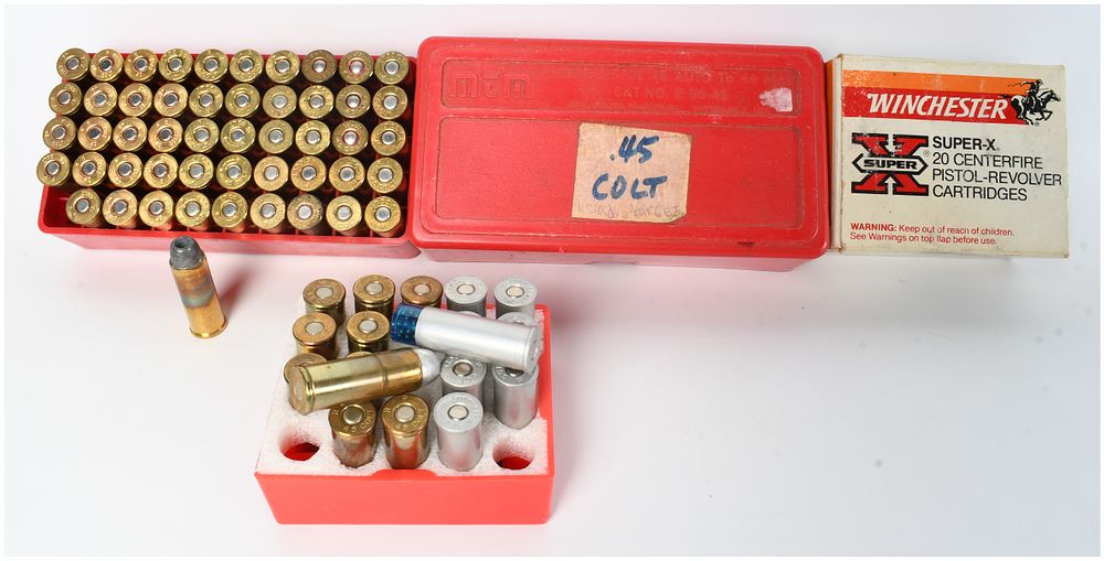 Lot 1468: A Lot of 68 Cartridges of Mixed Manufacturer .45 Colt Ammunition