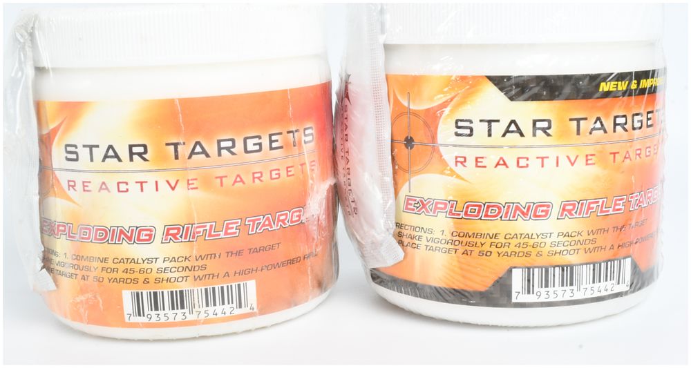 Lot 1511: A Pair of Star Targets Reactive Exploding Rifle Targets