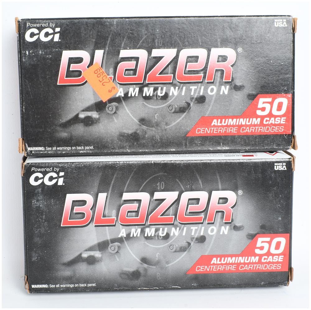 Lot 1522: A Lot of 100 Rounds of CCI Blazer Aluminum Case .380 Auto Ammunition
