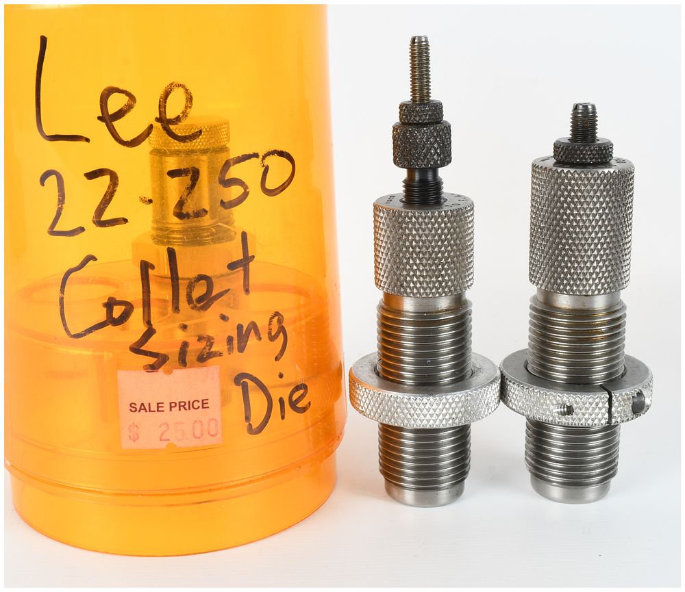 Lot 1529: A Pair of RCBS and Lee .22-250 Remington Reloading Die Sets