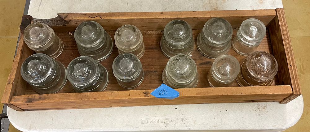 Lot 223: Lot of 12 Glass Insulators