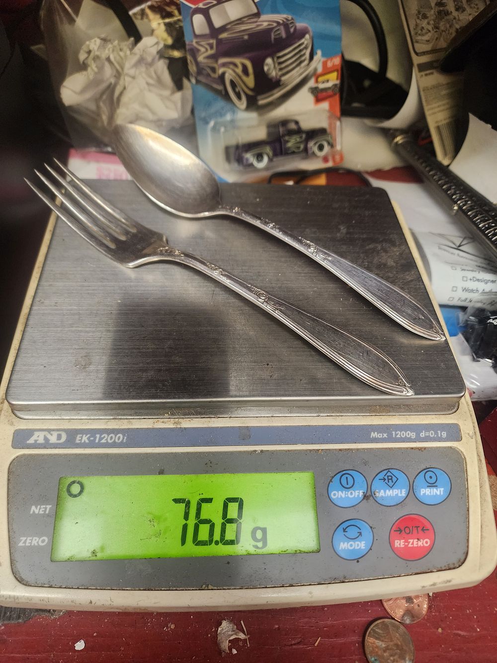 Lot 248: Sterling fork and spoon set