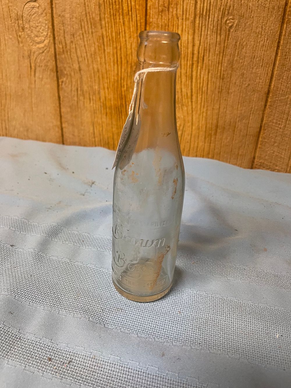 Lot 206: Brown boy bottle no chips or cracks no...