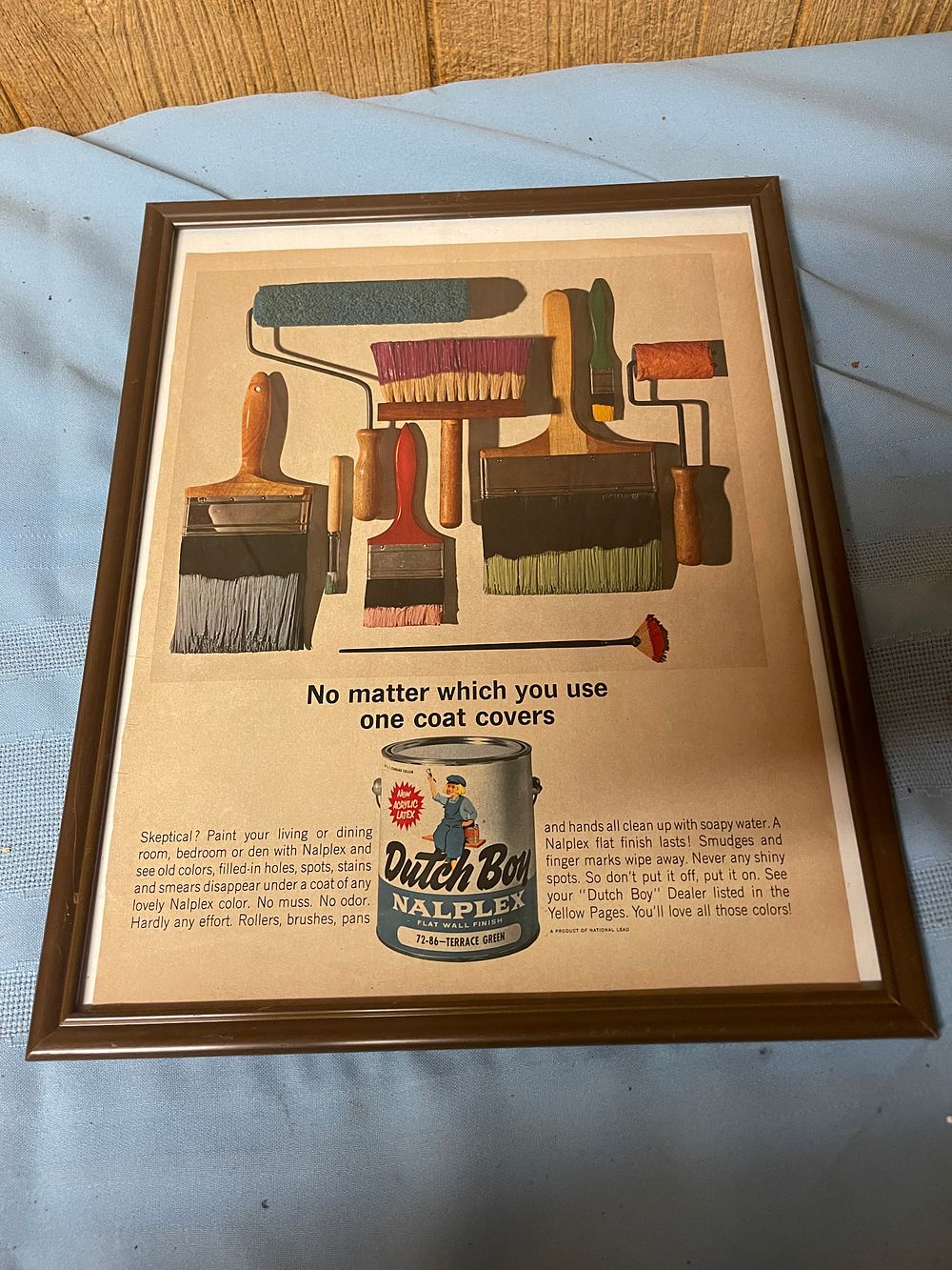 Lot 221: Framed Dutch Boy paint ad no shipping 