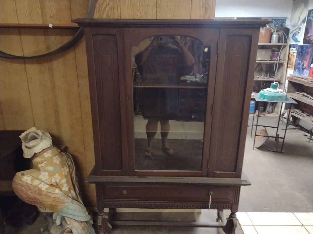 Lot 275: Antique China Cabinet No Shipping Local Pickup Only