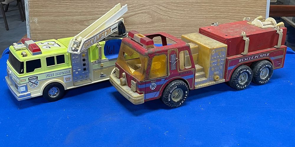 Lot 161: Set of Old Fire Truck Toys