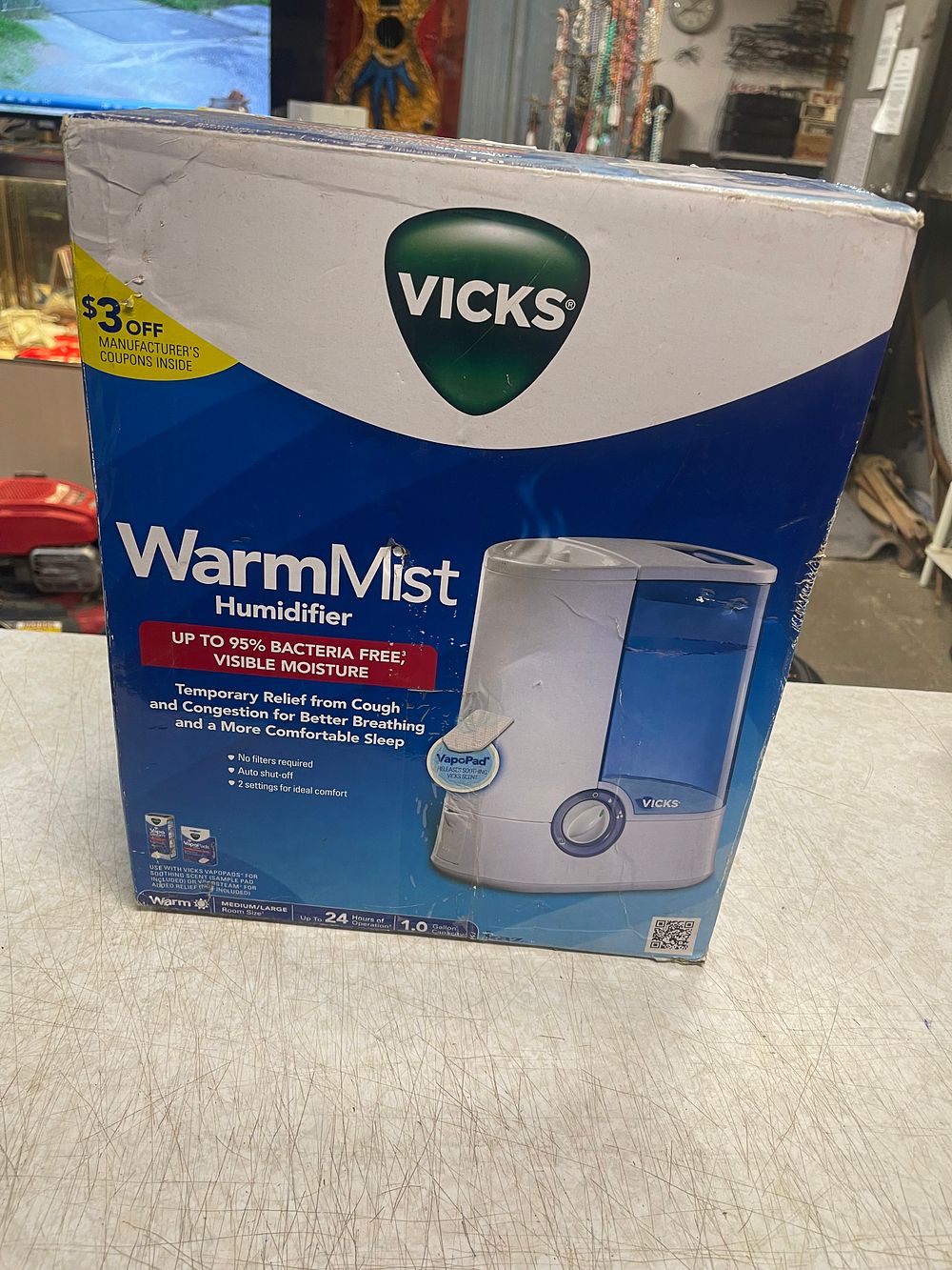 Lot 154: Vicks WarmMist Humidifier $24 shipping 