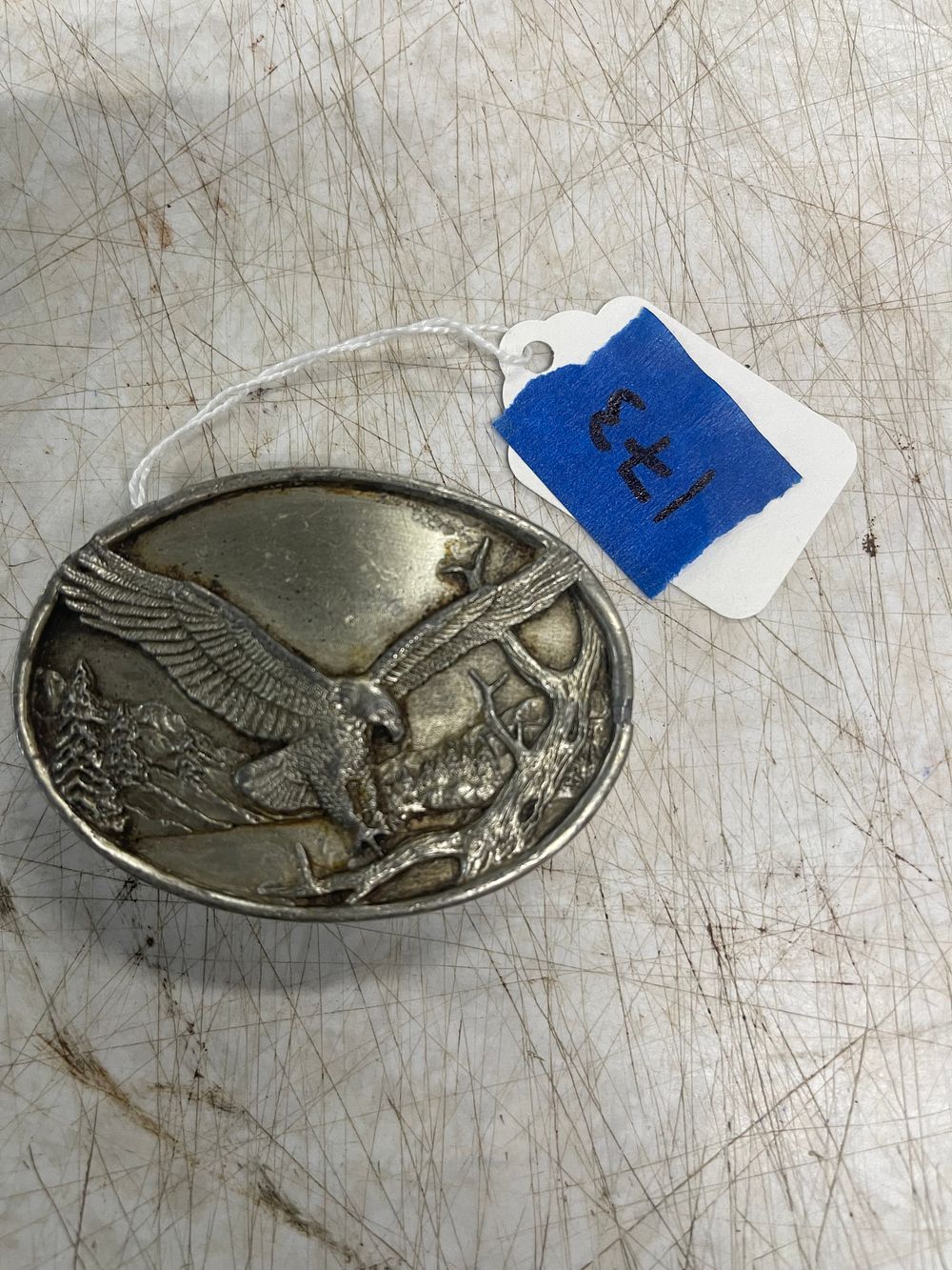 Lot 173: Vintage1983 SISKIYOU Eagle Belt Buckle Pewter $10 shipping 